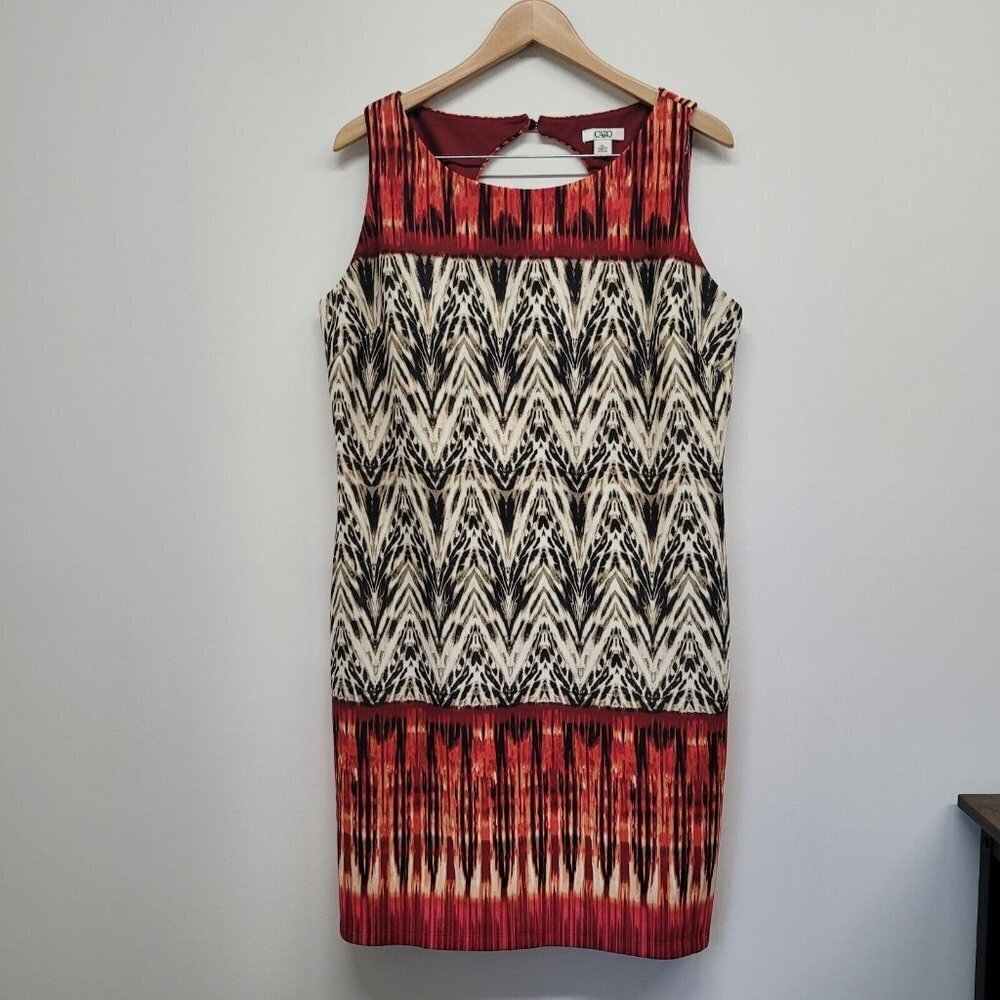 Cato Dress Size XL Sleeveless Brown Red Animal Leopard